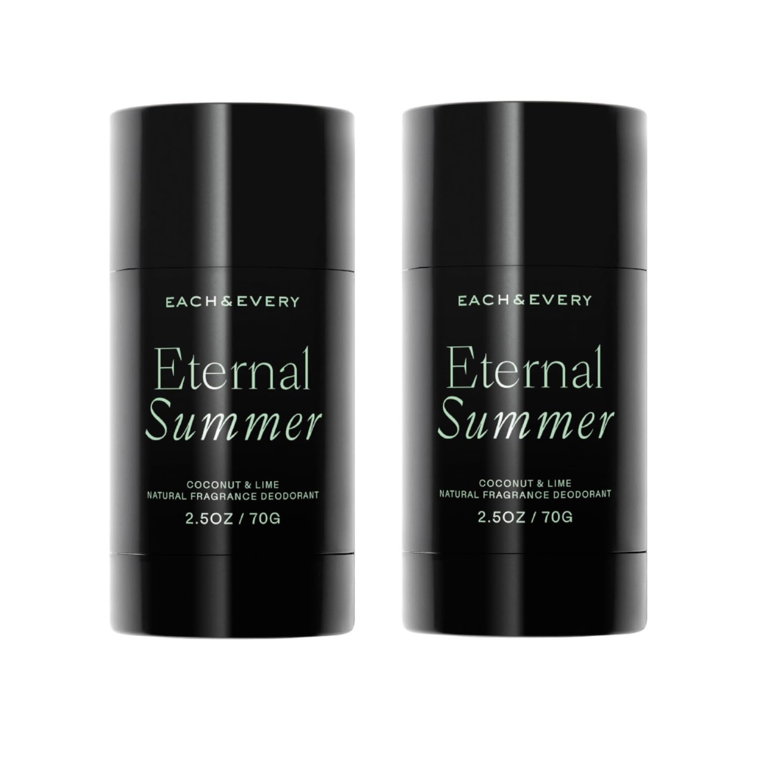 Each Every Aluminum Free Deodorant for Men Women Coconut Lime - All Natural Deodorant for Sensitive Skin EWG