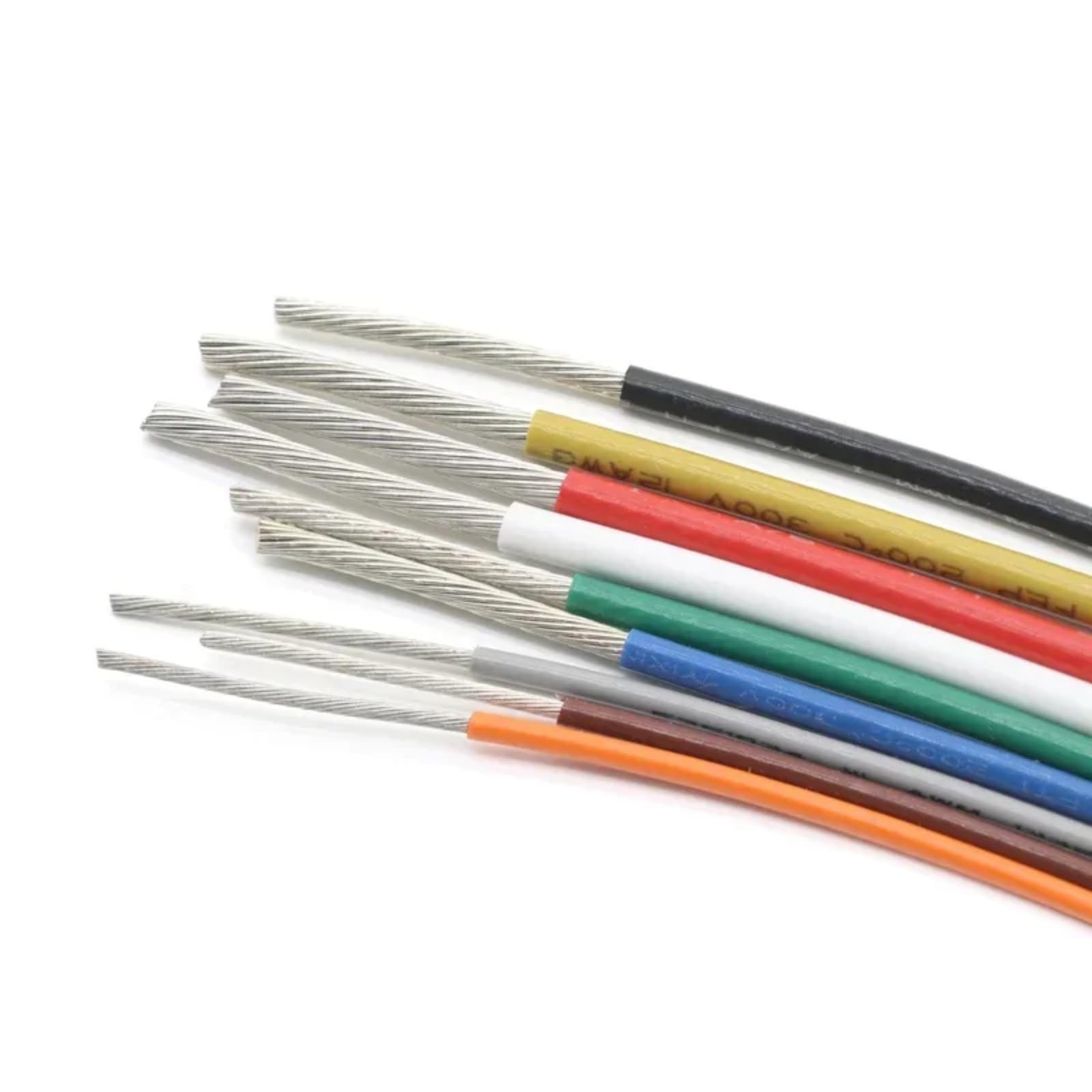 5M/10M UL1332 Wire 30/28/26-12/10 AWG Electron Cable(Green; 10 Meters; 22AWG)