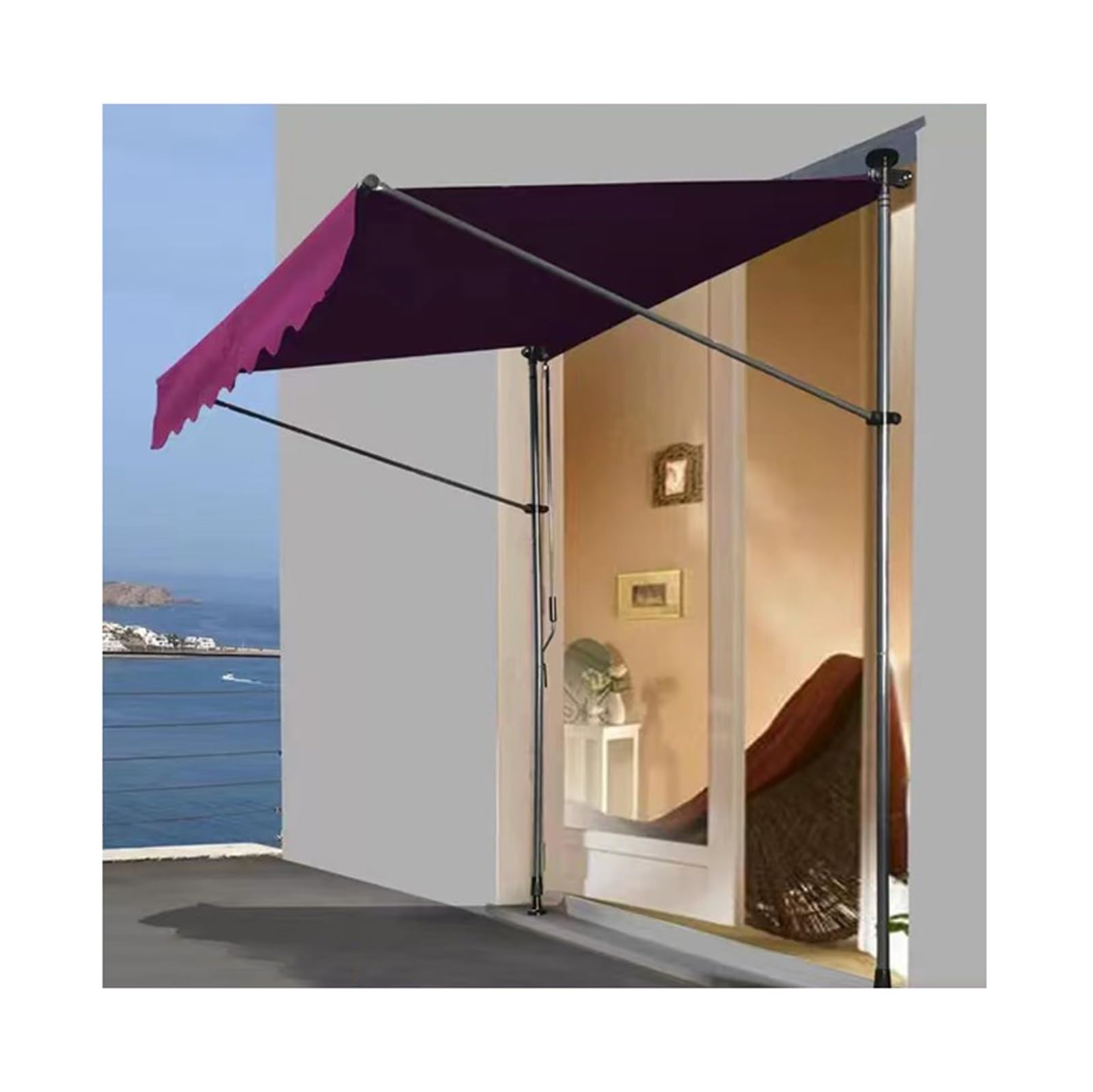 Abri pare-soleil de terrasse anti chaleur pour fenêtres et portes