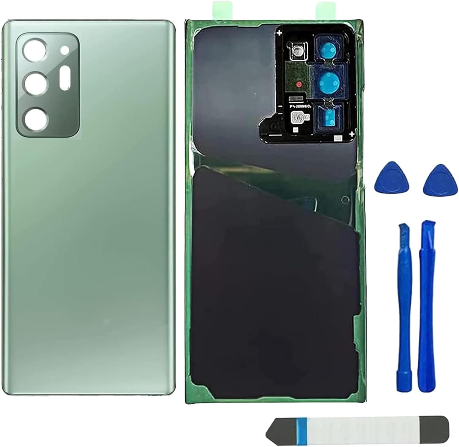 PCTC Note 20 Back Glass Replacement for Samsung Galaxy Note 20 N986U All Carriers Housing Door Cover with Pre-Installed Camera Lens, All The Adhesive and Repair Tool Kits (Mystic Green)