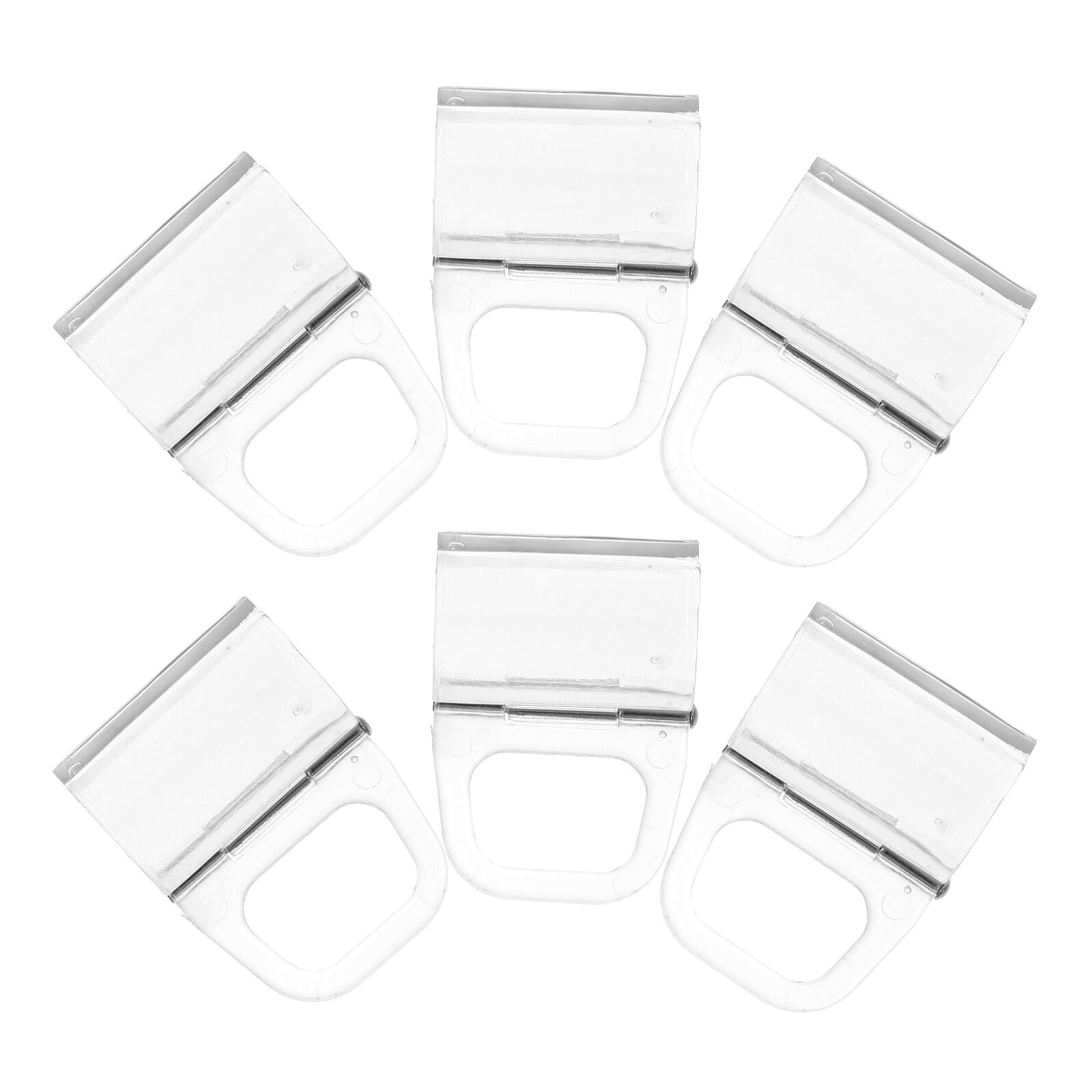 4 Ensembles Crochets Transparents pour Stores Enrouleurs Poignées Légères Clips pour Tringles De Rideaux sans Perçage Installation Simple 6 Pièces * 4