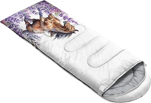 Miniatura 9 de AILONEN Saco de dormir de sirena morado para niñas, niños y adultos, mochileros, clima frío y cálido, ligero, compacto, para campamento, senderismo,