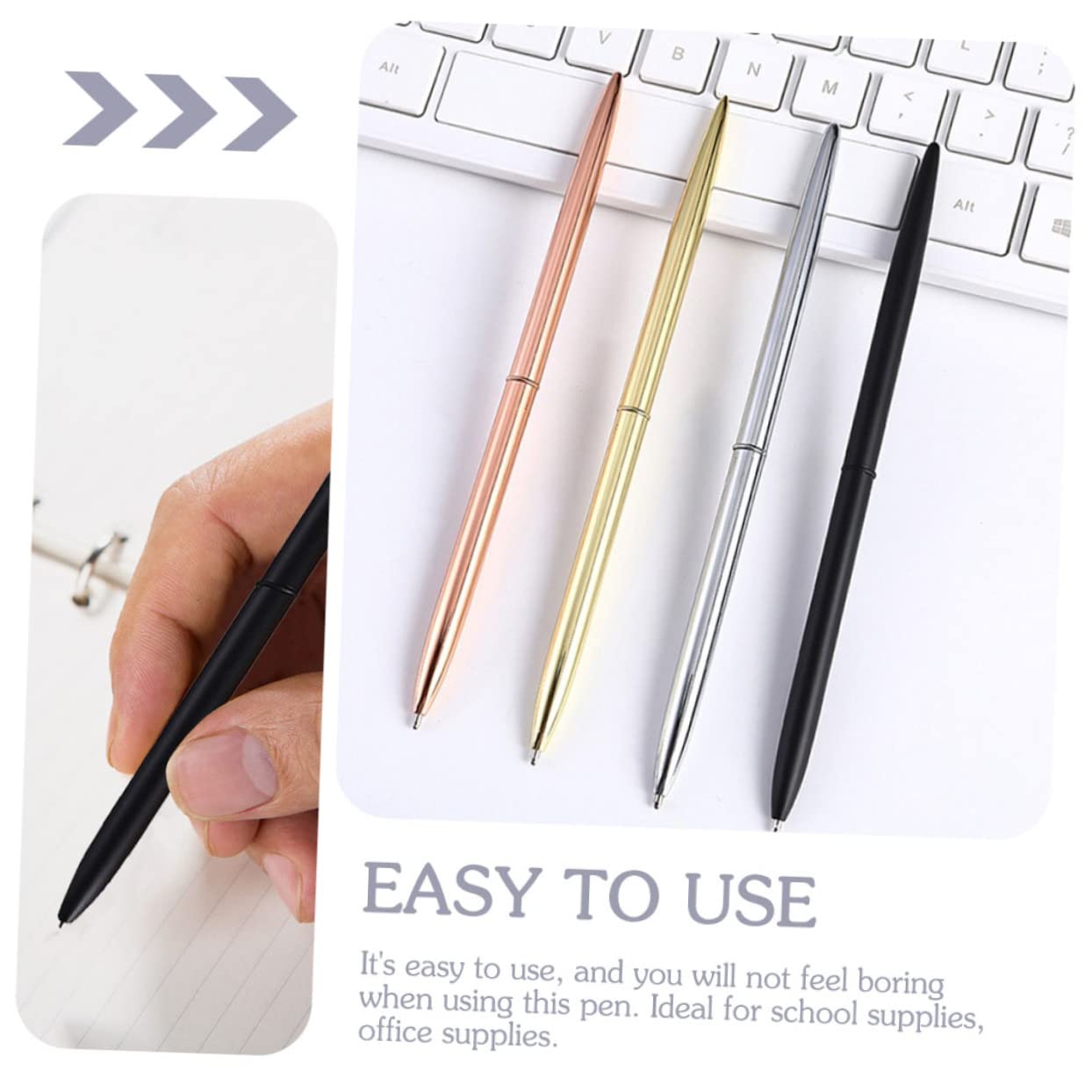 Lurrose Lot De 4 Stylos À Bille De Noël Multifonctions À Écriture Fluide Pour Étudiants Avec Poignée Ergonomique 8 Pièces X 4
