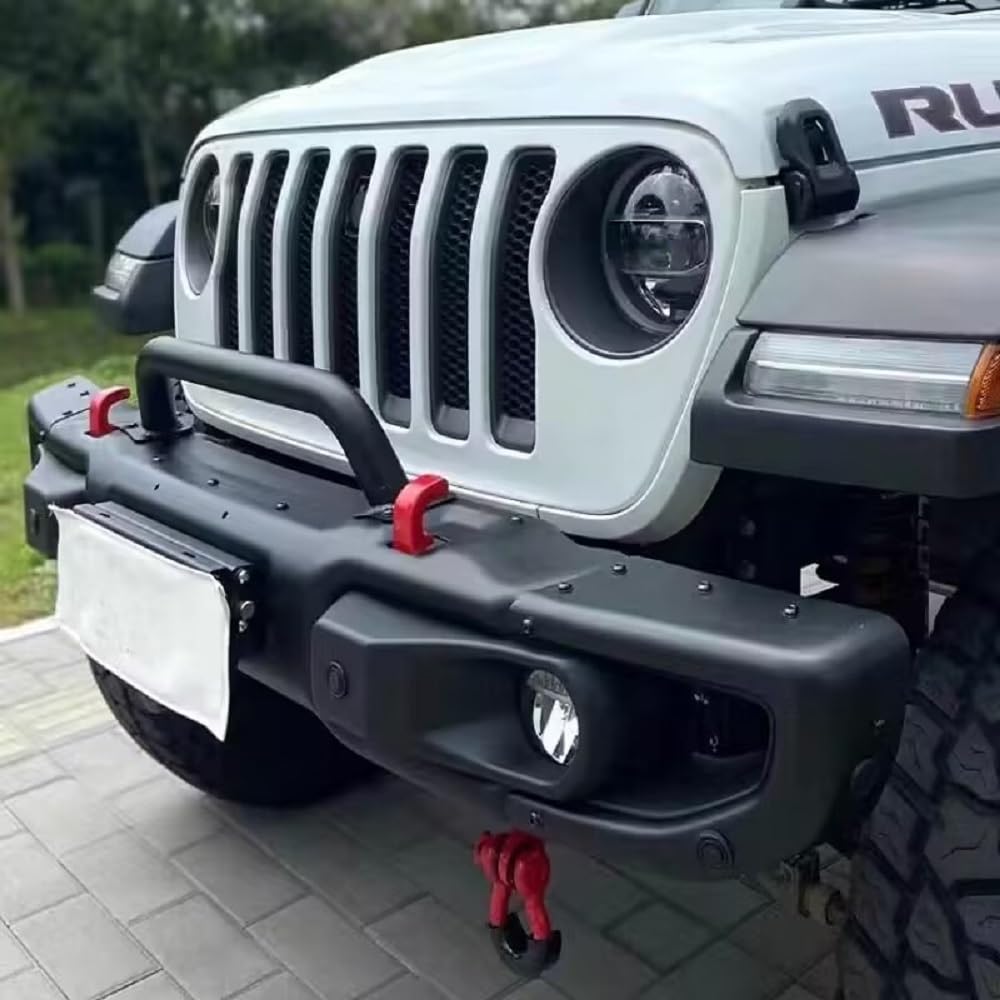 Pare-buffle 10e anniversaire N Tube pour Jeep Wrangler JL (2018-2023) - Pare-chocs avant en acier inoxydable robuste, garde et protection tout-terrain noire (modèle JL1049-2N)