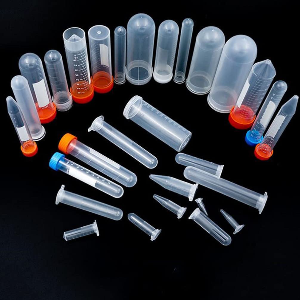 Provetta da laboratorio, tappi tubi di prova trasp 100 pezzi 50ml provette scientifiche provette da laboratorio provette for centrifuga provette graduate provette for chimica provette for esperimenti