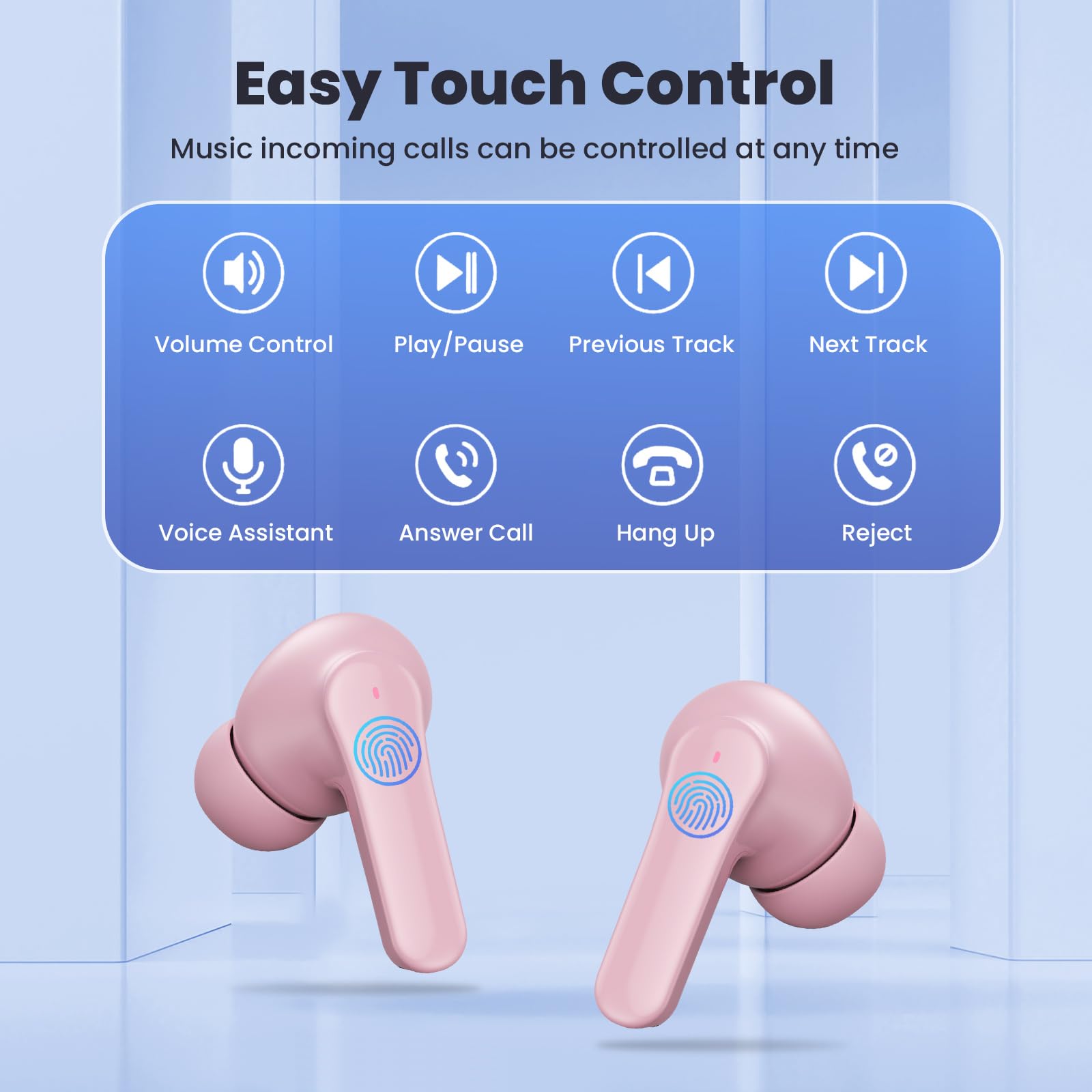 Temdan Kabellose In-Ear-Kopfhörer Mit Bluetooth 5.3 – 60h Akku, Tiefer Bass, Klare Anrufe