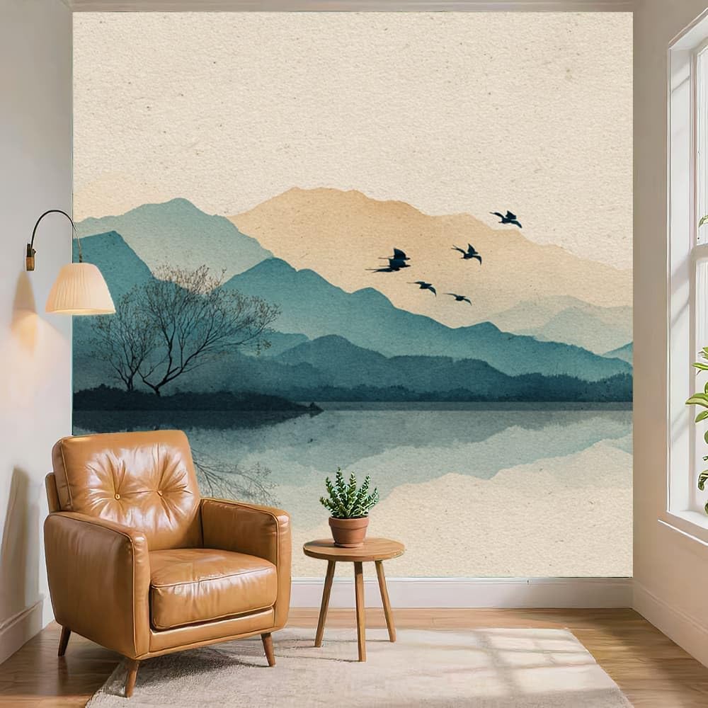 Carta da Parati Murale TNT Beige Fotomurale 3D Rimovibile 250x175 cm
