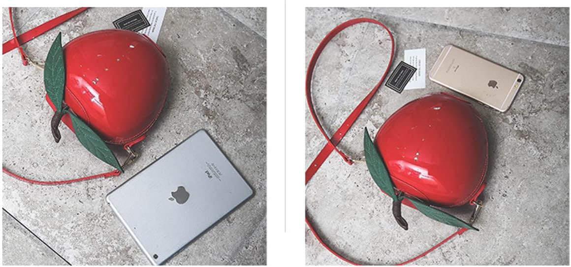 Apple Shape PU Women Crossbody Messenger Shoulder Bags Cute cartoon Satchel Lolita Casual Leather Handbag Purse - Image 4