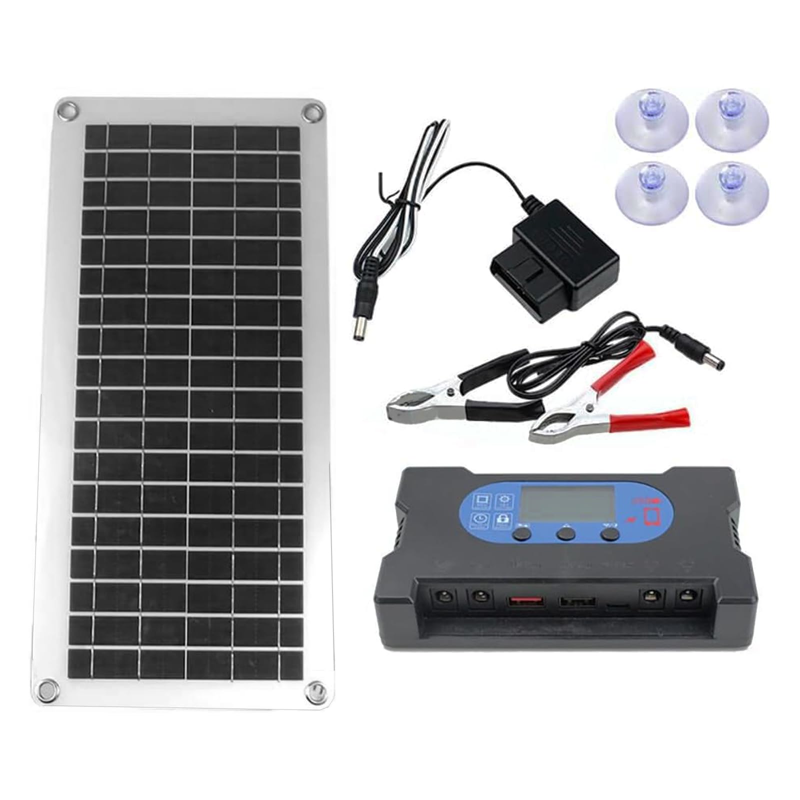 Alimentatore solare per auto da 20 W con uscita 10A e temperatura elevata per batterie agli acidi da 12 V Smart Car Battery Device