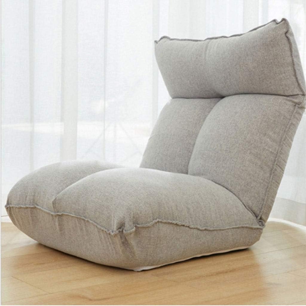 JJZXD Balcón Bay Ventana Reclinable Silla de Piso Ajustable 14 Posición Silla de Tela reclinable Perezosa Plegable (Color : B)
