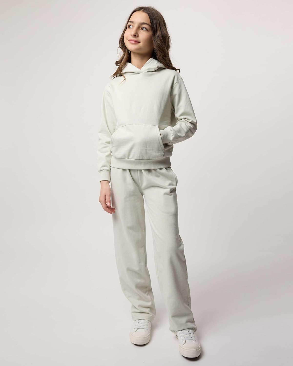 Real Essentials 3 Pack: Girls' Soft Brushed Fleece Pullover Hoodie Sweatshirt With Kangaroo Pocket (Ages 4-16)