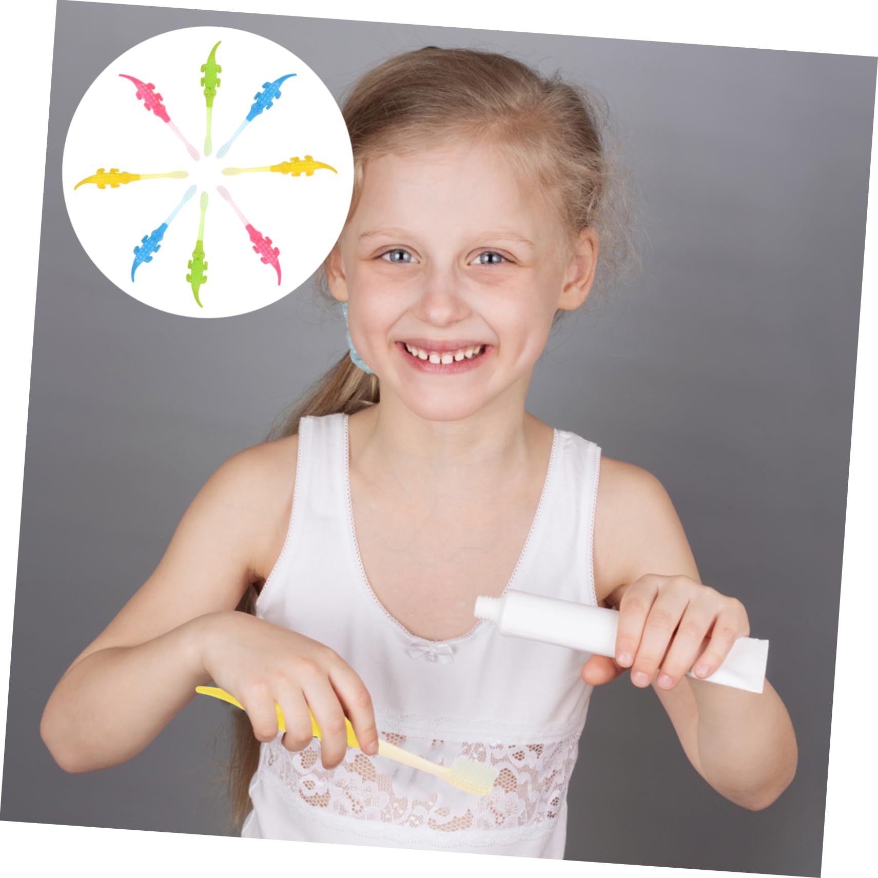 FOMIYES 8pcs Boys and Girls Toothbrushes Bulk Cartoon Toddler Toothbrush Set Soft Baby Head Travel Boys and Girls Toddler