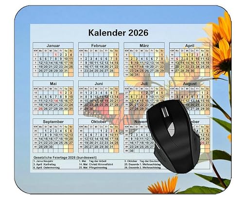 YENDOSTEEN 2025 Mauspad-Kalender,Computer-Mauspads,Kalender,Oberflächentropfen färben Lichter Mauspads für Computer,Laptop,PC,Büro & Zuhause