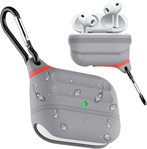 Funda de silicona para AirPods Pro 3, impermeable, a prueba de golpes, protección contra caídas, carga inalámbrica, diseño plegable de una pieza con