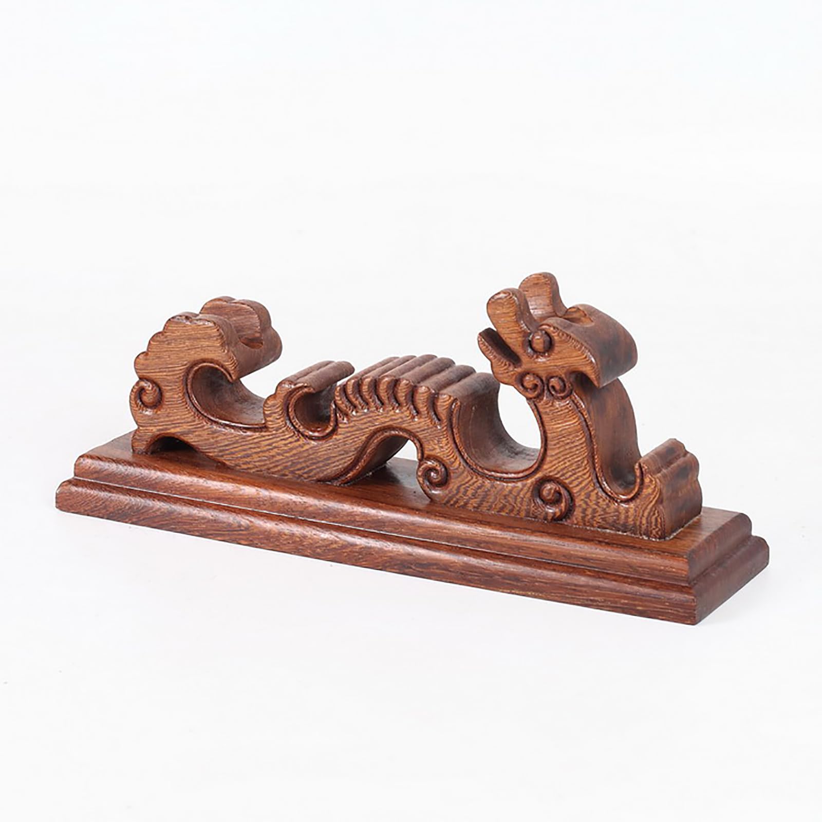 Hjhuua Brown Handmade Carving Dragon Sword Holder, Wenge Wood Sword Stand,Samurai Sword Katana Bokken Wakizashi Tanto Rack,Table Weapon Display Stands,Handicraft Display Racks