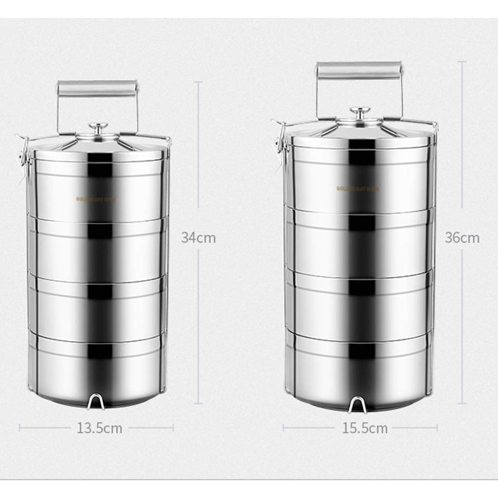 Fiambrera térmica de Acero Inoxidable, contenedor a Prueba de Fugas con Bolsa de Almuerzo aislada, contenedor de Almacenamiento de Alimentos de Gran Capacidad (2,4 l)