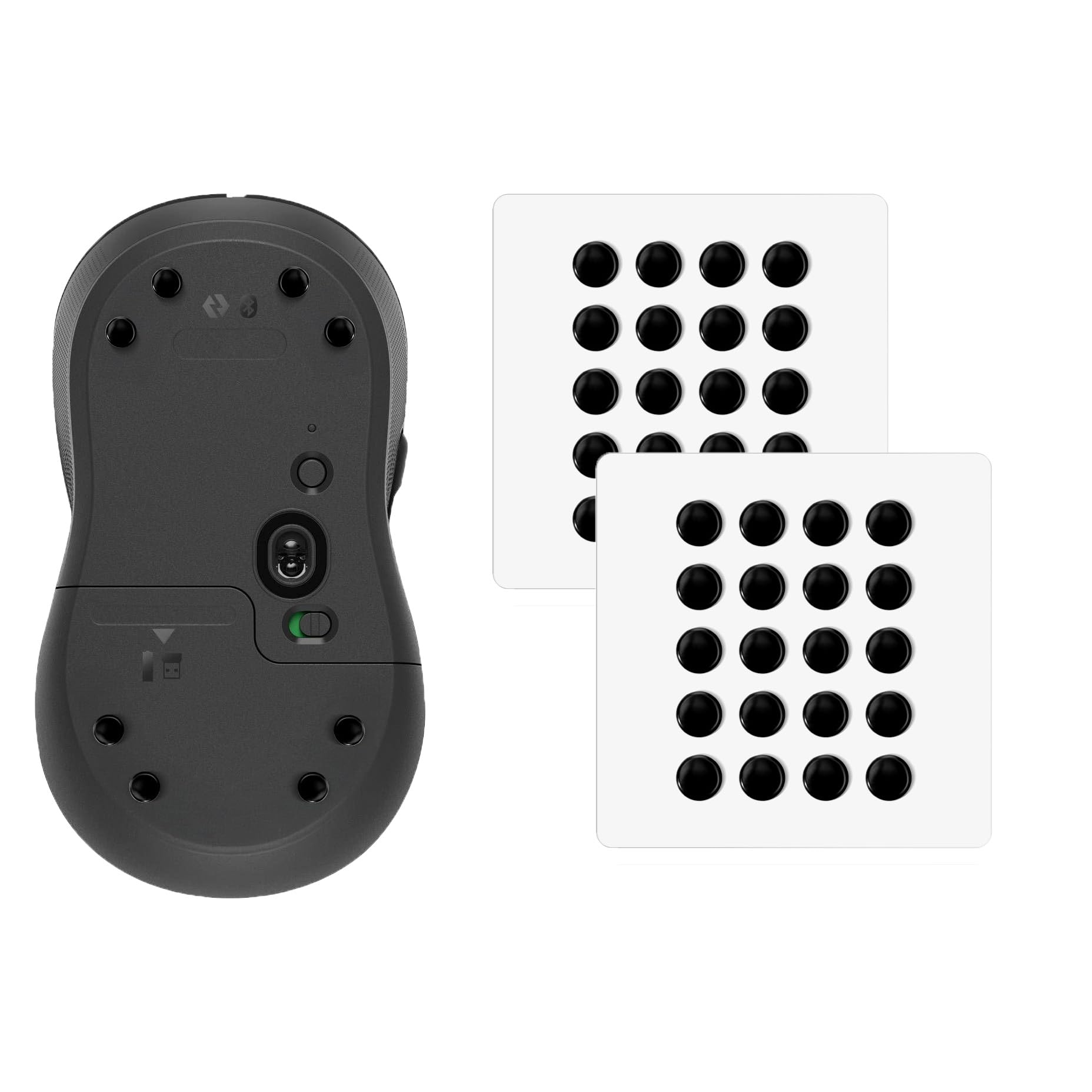 Universal Mouse Pad Replacement Surface - Ultra-Smooth Precision for Gaming Mice, Easy Install Non-Slip Base, Durable Control for Office Work(Black)