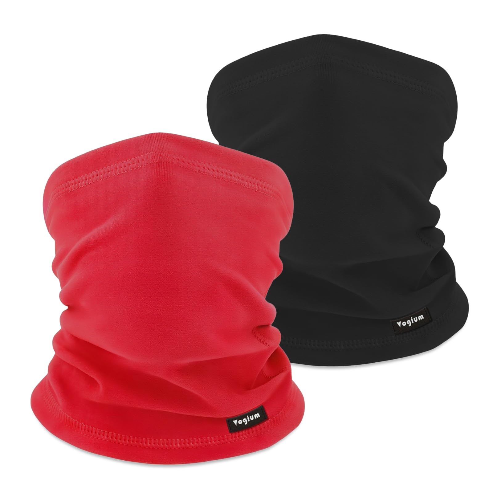 Adult Fleece Neck Warmer Gaiter - Windproof Stretchy Face Mask for Winter Sports & Commuting - Unisex Warm Elastic Tube Scarf