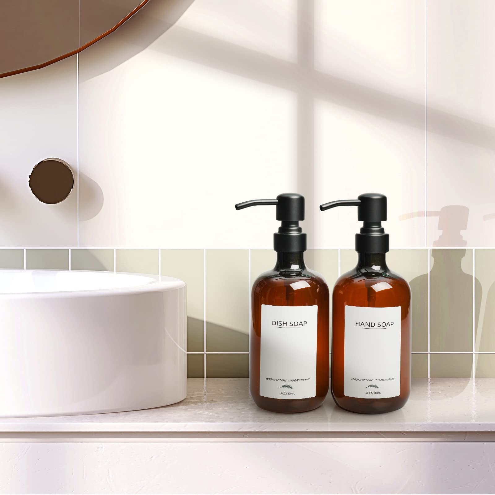 Distributeur de savon mural pour pompe de douche, porte-savon double