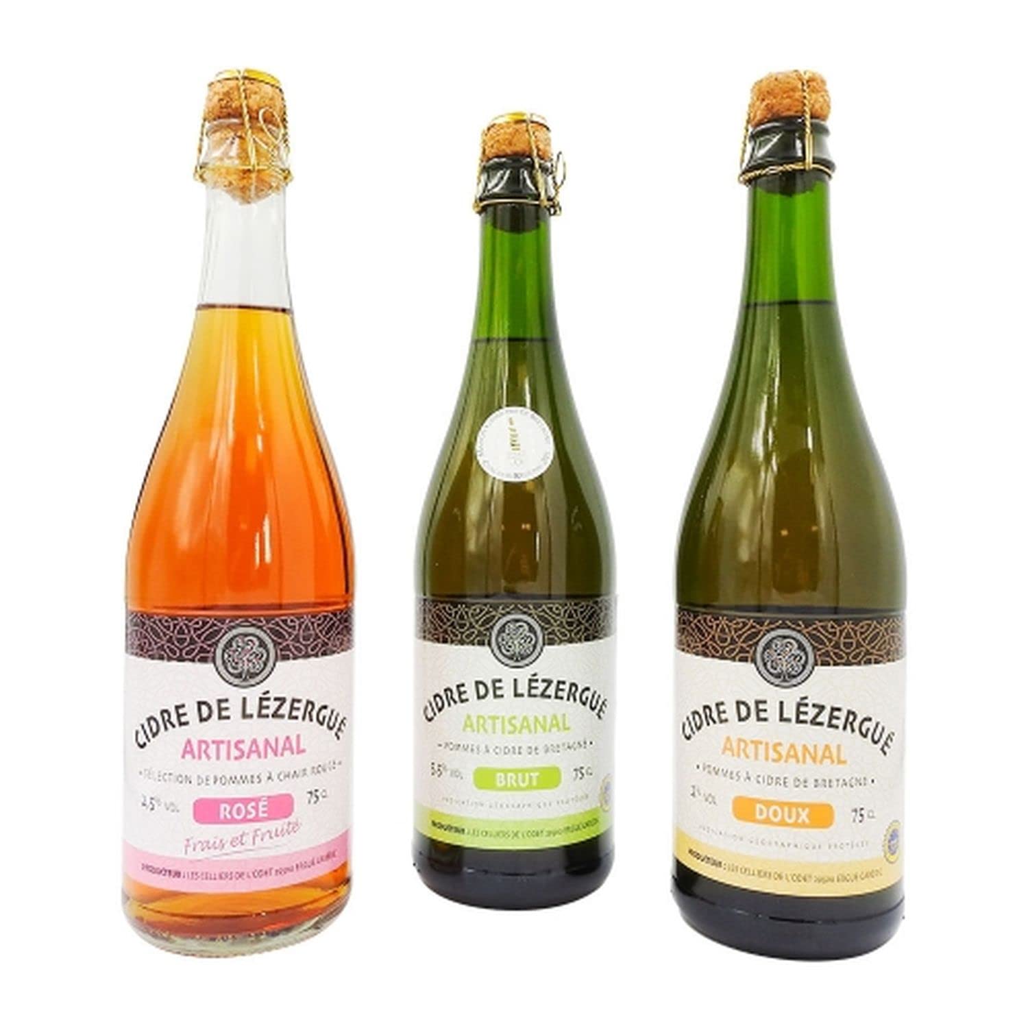Lot 6x Cidre de Lézergué artisanal doux - Bouteille 750ml
