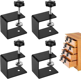 4 Stück C Klemme, Tischklemme, Edelstahl C Zwinge, Trägerklemme, Schraubklemme, Universalhalterung Klemmwerkzeuge, für Schublade installation, Gebäude, Haushaltsmontage, Holzbearbeitung Heimwerken