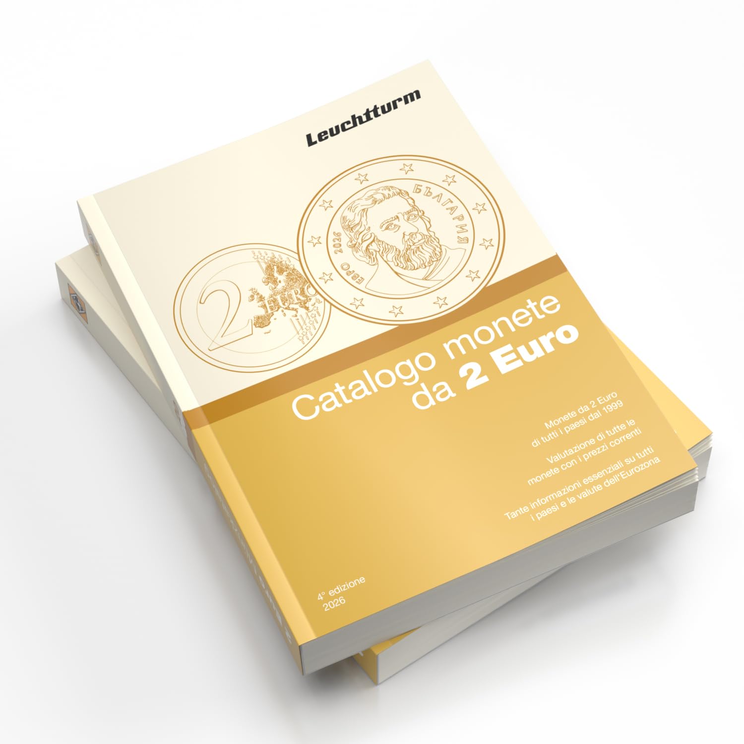 Leuchtturm 374387 2 Euro catalogo 2026 con Illustrazioni e Informazioni su Tutte Le Monete da Due Euro in circolazione - Italiano