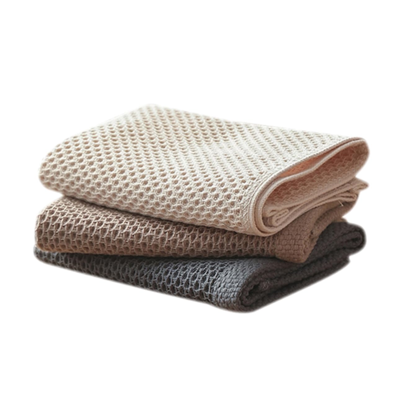 Paños de limpieza de cocina de algodón absorbente, pack de 3 piezas para lavar platos
