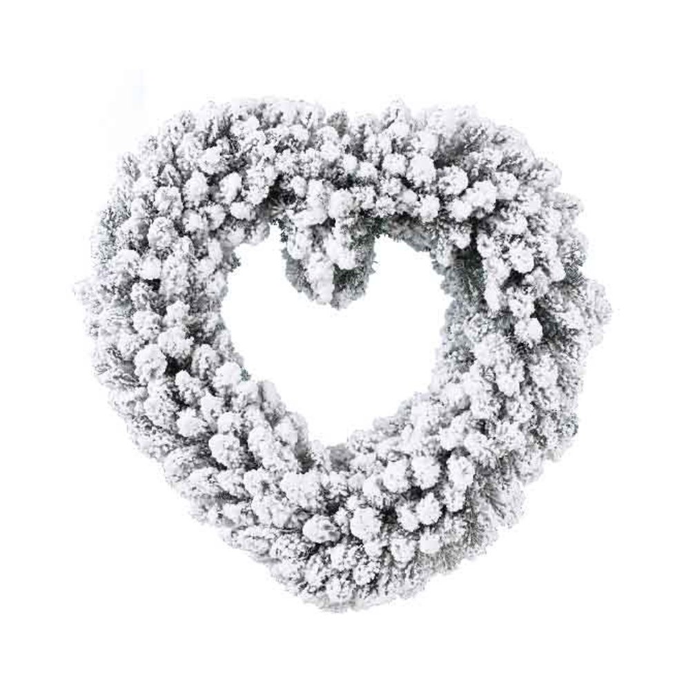 Kaemingk White Everlands Imperial Artificial Christmas Wreath Snowy 50Cm