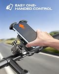 Support de téléphone à vélo, [Sécurité Grip] Mont de téléphone de moto, support de téléphone pour barre de scooter de vélo, (sans outil) pour vélo extérieur & Urban Commute, Compatible avec iPhone & 4.7"-6.9" Téléphone portable
