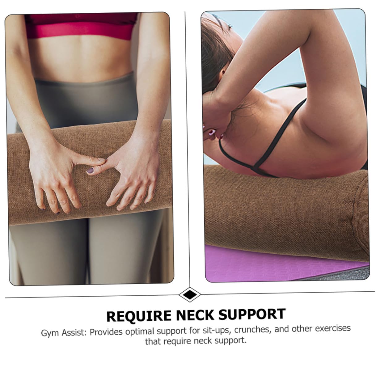 XANAYXWJ Cuscino di supporto cilindrico per yoga e meditazione Cuscino di supporto per il collo in cotone Accessorio versatile da viaggio e da ufficio Allinea la colonna vertebrale e riduce il disagio