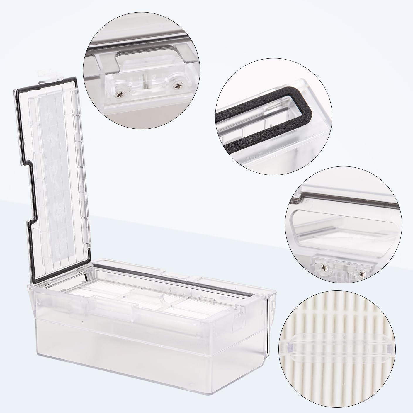 Dust Bin Box for Roborock S7 S70 S75 T7s Plus T7s Vacuum Cleaner - Waste Dustbin Box Replacement Accessories Spare Parts