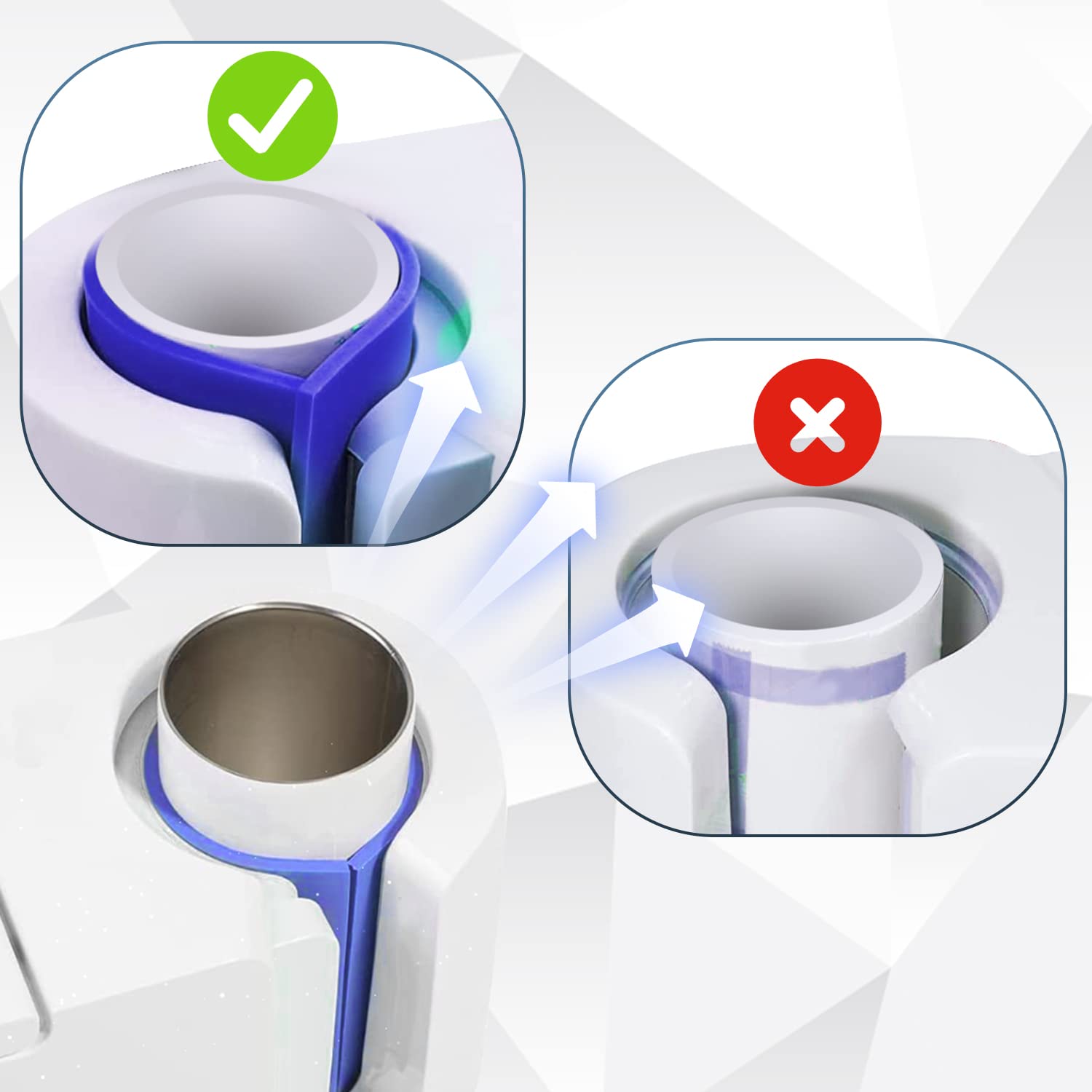 Set 3 Mug Per Sublimazione SAVITA - In Silicone Con Nastro E Guanti, Compatibili Con Pressa Per Tazze - Foto 9