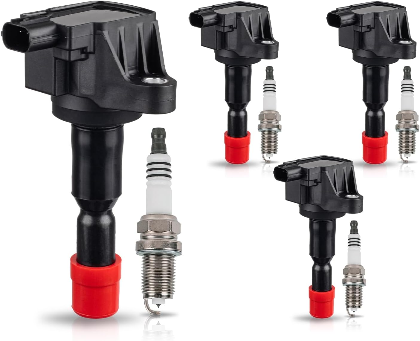 ENA Set of 4 Ignition Coil Pack and Platinum Spark Plug Compatible with Honda 2007 2008 Fit Hatchback L4 1.5L Replacement for UF581 30520PWCS01 C1578 5C1635 E1081 4504