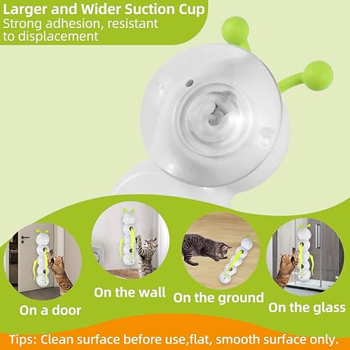 Miniatura 5 de Caterpillar - Juguetes inteligentes para gatos, juguete interactivo de plumas para gatos con sensor de movimiento, juguete para gatos Whirlie para