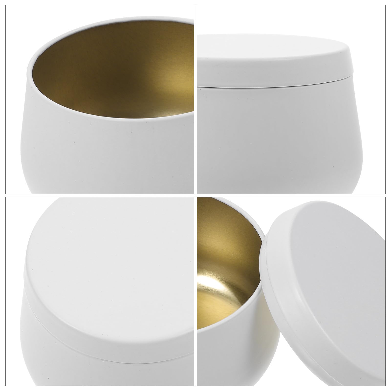 Boîte de Rangement en Fer-blanc Ronde 4oz 24pcs, Ambiance Halloween