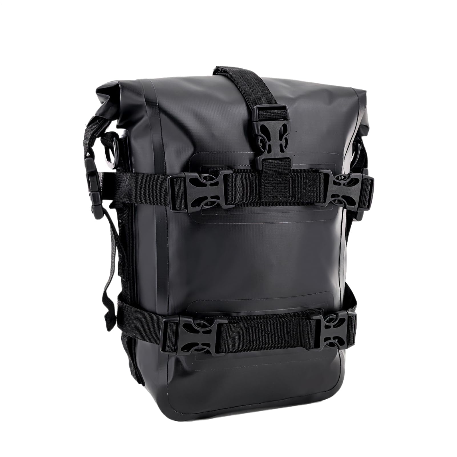 Motocross Gear Bag - 44x18.5x10cm Black PVC 8L Storage Duffel, Waterproof Saddle Bag, Motorbike Side Pannier, Lightweight Luggage Carrier | Versatile Rear Rack Trunk for Short Trips Travel Hiking