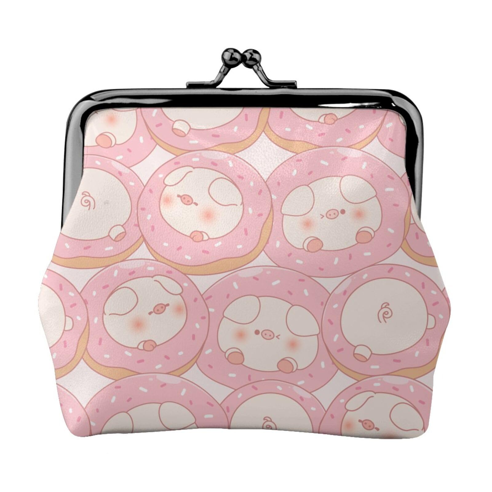 Amazon.co.jp: がま口財布 可愛い 豚 ピンク 小銭入れ 親子がま口財布  