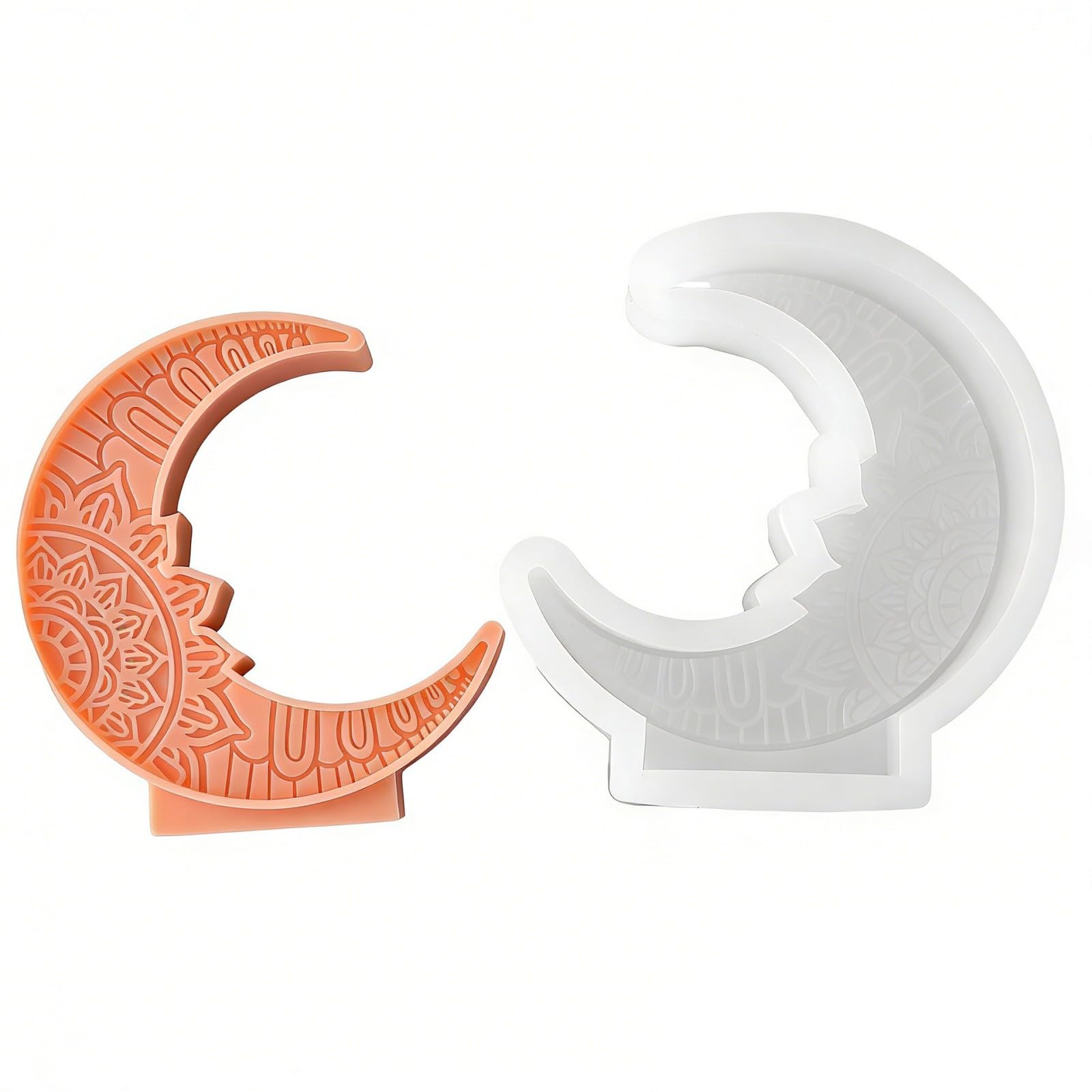 Xjdzineq Flexible Sturdy Silicone Fashion Accessory for Making Unique Moons Shaped and Home Decorations Castes Set Plasters Making Supplies