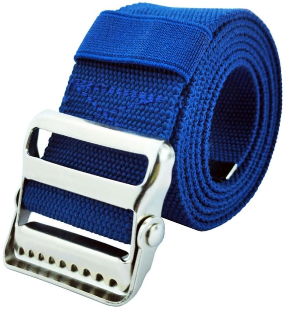 LAMBOX Gait Belt-Walking Transfer Belt with Belt Loop Holder for Seniors,Caregiver, Nurse, Therapist,etc. (Blue, 72 inch)