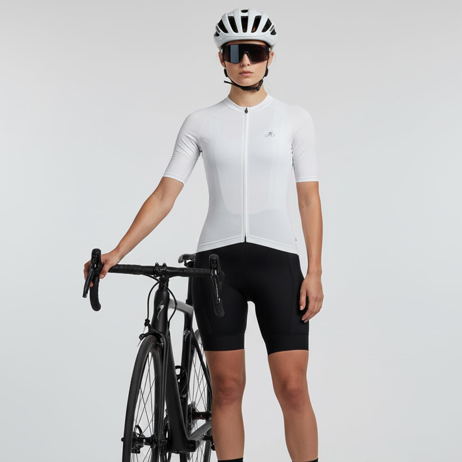 Maillot de ciclismo para mujer, manga corta, transpirable, de secado rápido, camiseta de ciclismo con 3 bolsillos para mujer, deportes al aire libre
