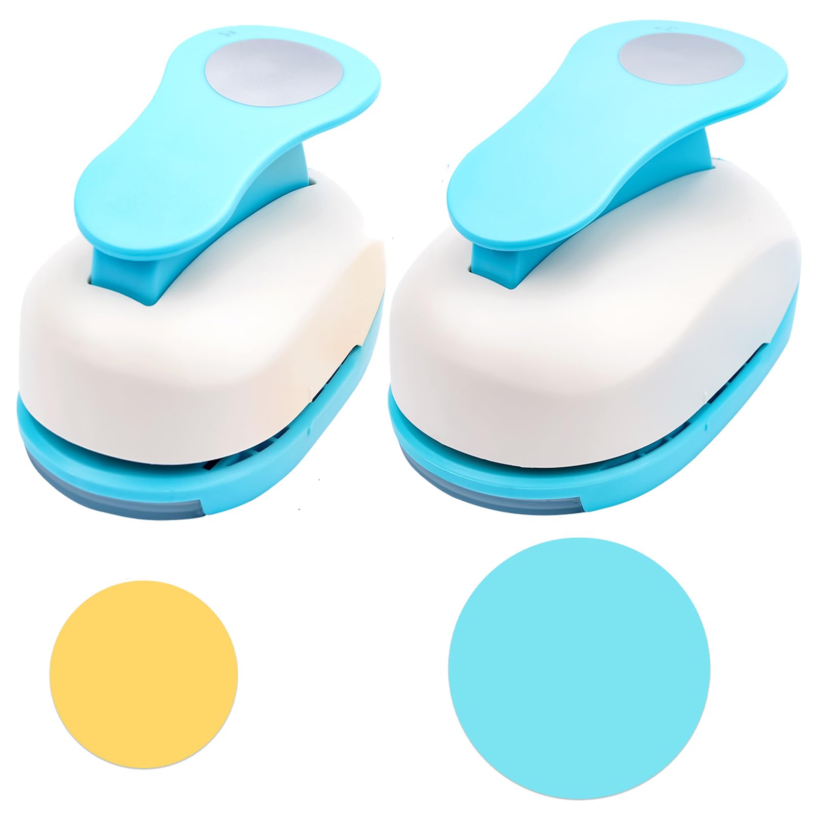 2 perforatrici circolari di grandi dimensioni (5,1 cm + 7,6 cm), perforatrici circolari per fori fatti a mano, per carta, artigianato fai da te, scrapbooking, cartoncino