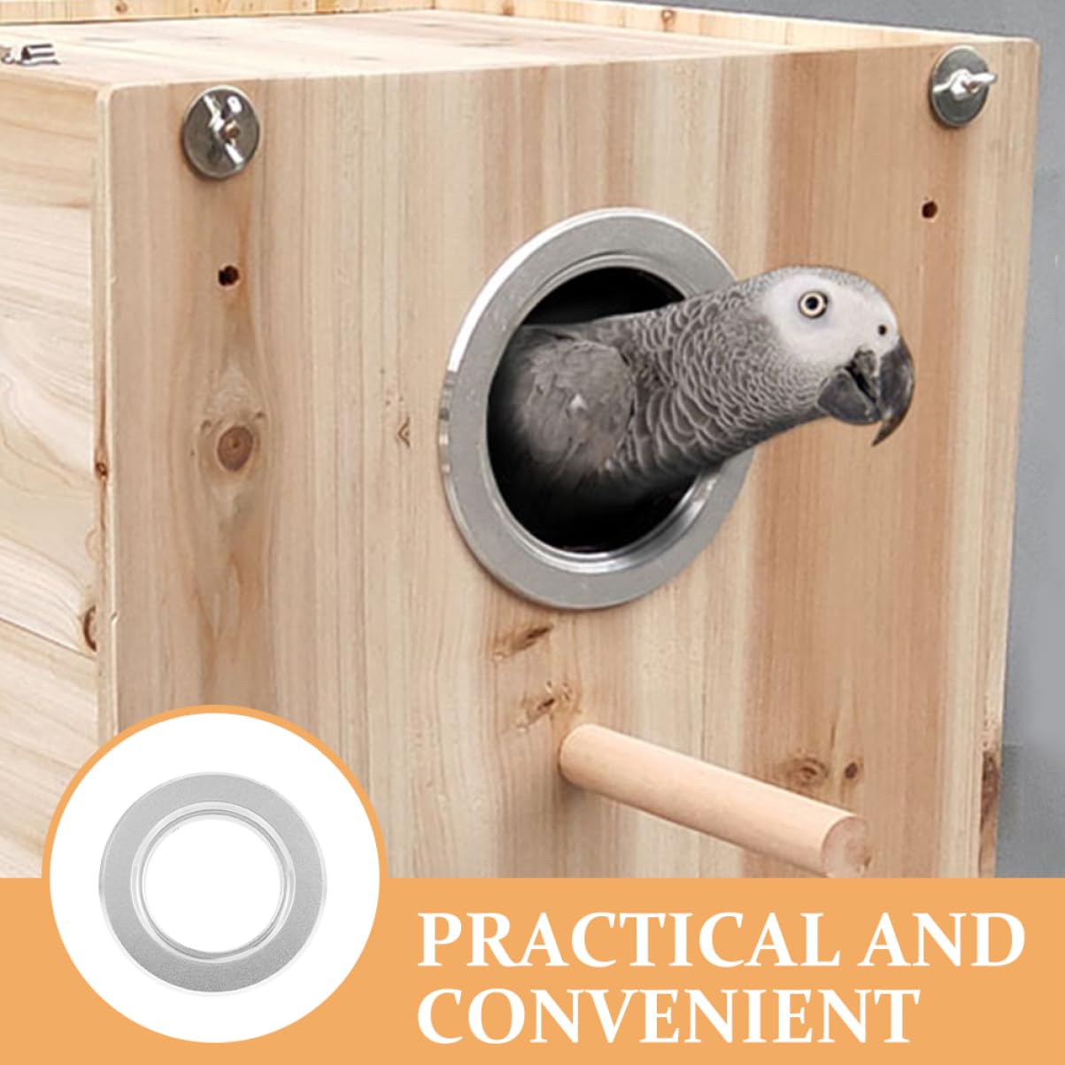 BESTonZON 5Pcs Bird House Hole Protector Guards for Birds Nest Box Bite Replacement Ring Smooth Edges for Handling Elegant Design for Home Decor