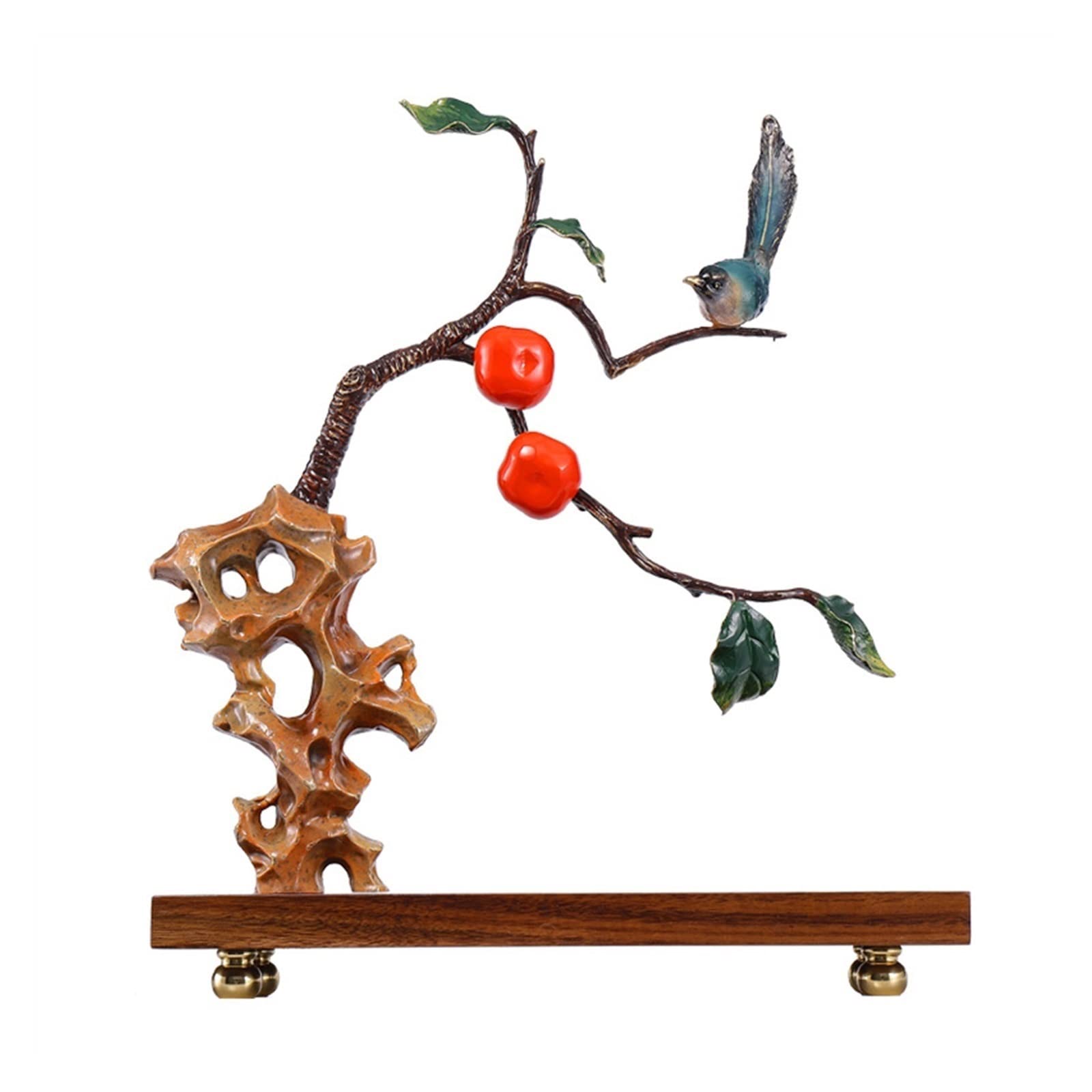 ZZlei2yu-12 Home Decor Ornament Copper Persimmon Persimmon Basement Ornaments Chinese Living Room Home Decoration Crafts Colorful Ornament