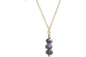 Gempires Denim Sodalite Crystal Necklace Beads Pendant Necklace Minimal and Trending Daily...