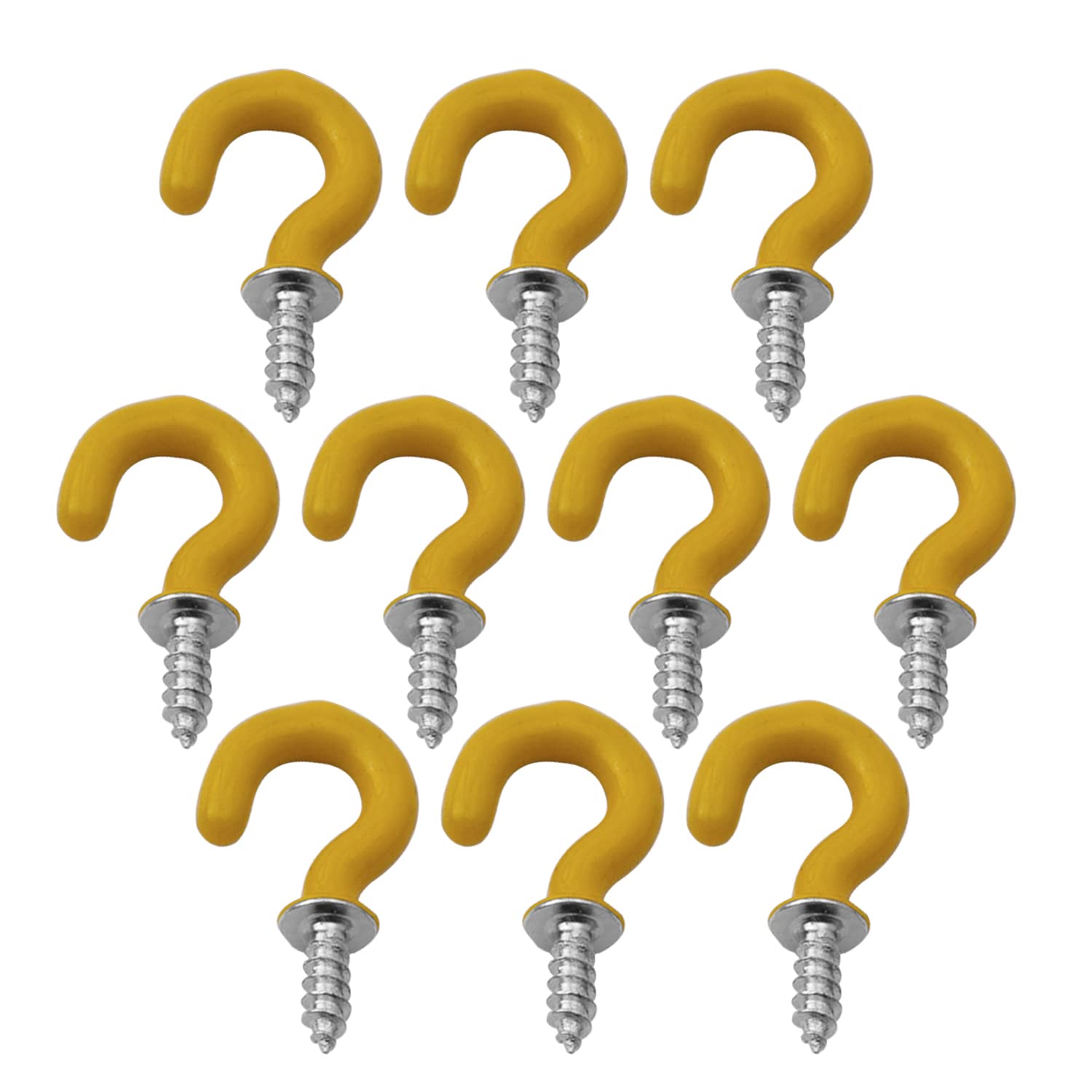 MroMax Lot De 100 Crochets De Plafond à Visser 1,9 Cm Revêtement Plastique Bleu