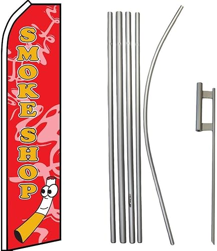 Premium Shop RedSwooper Flag & 16ft Flagpole KitGround