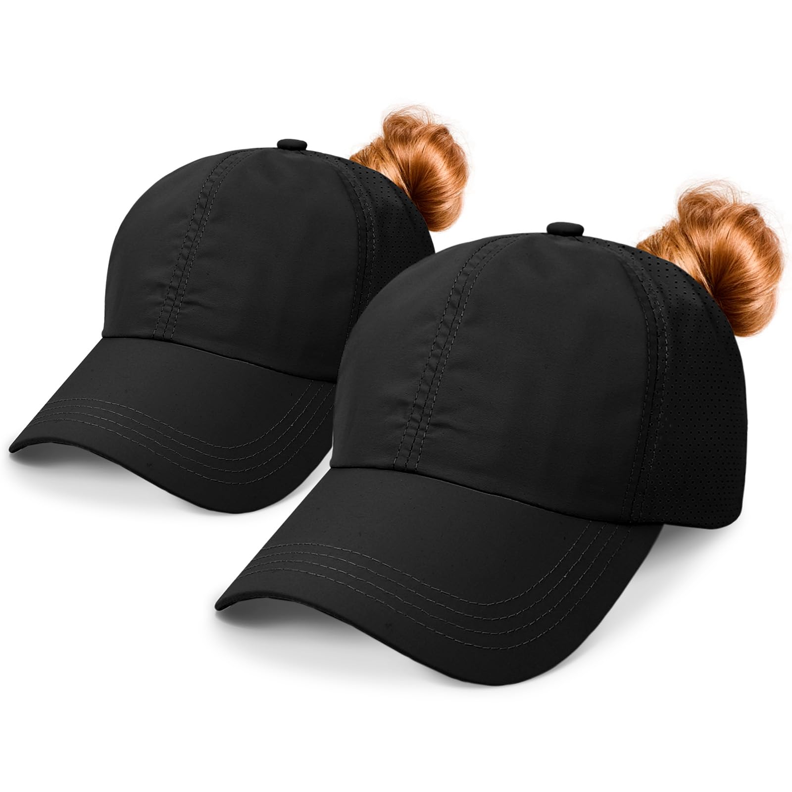 outfit spring Basecap Damen Pferdeschwanz Baseballkappe Frauen Sommer Schnell trocknende Masche Atmungsaktiv Criss Cross Sport Kappe Damen