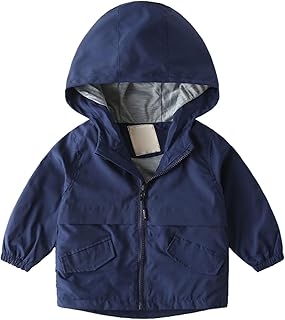 Casaco infantil leve para meninos com capuz forrado corta-vento leve casaco de inverno para meninos