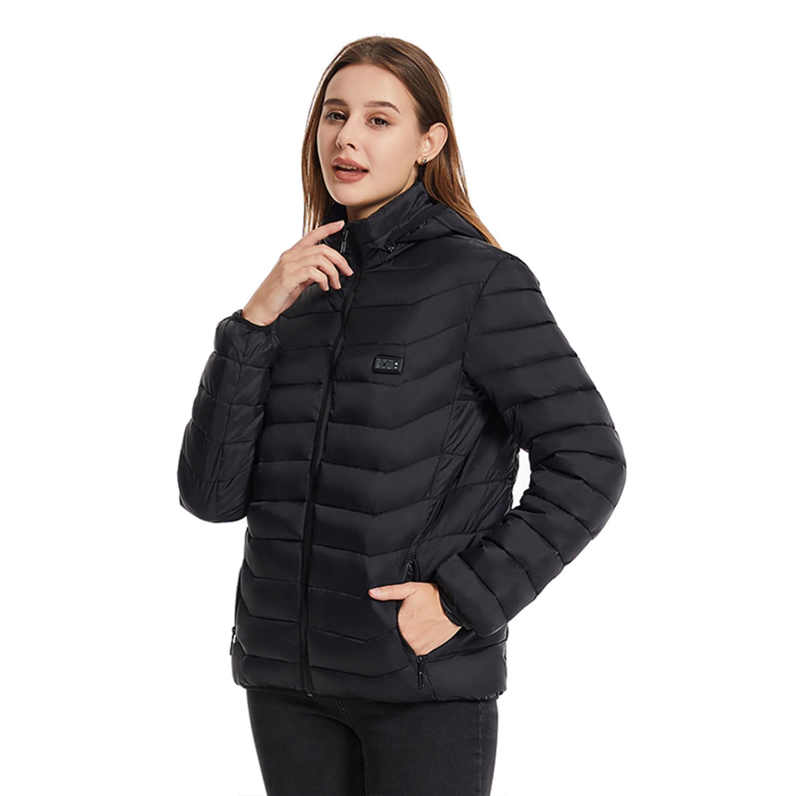 Chaqueta calefactora eléctrica, chaqueta calefactora - Chaquetas de invierno cálidas Calentador de cuerpo con carga USB,Chaquetas de esquí para hombre de 3 velocidades de calentamiento rápido para el