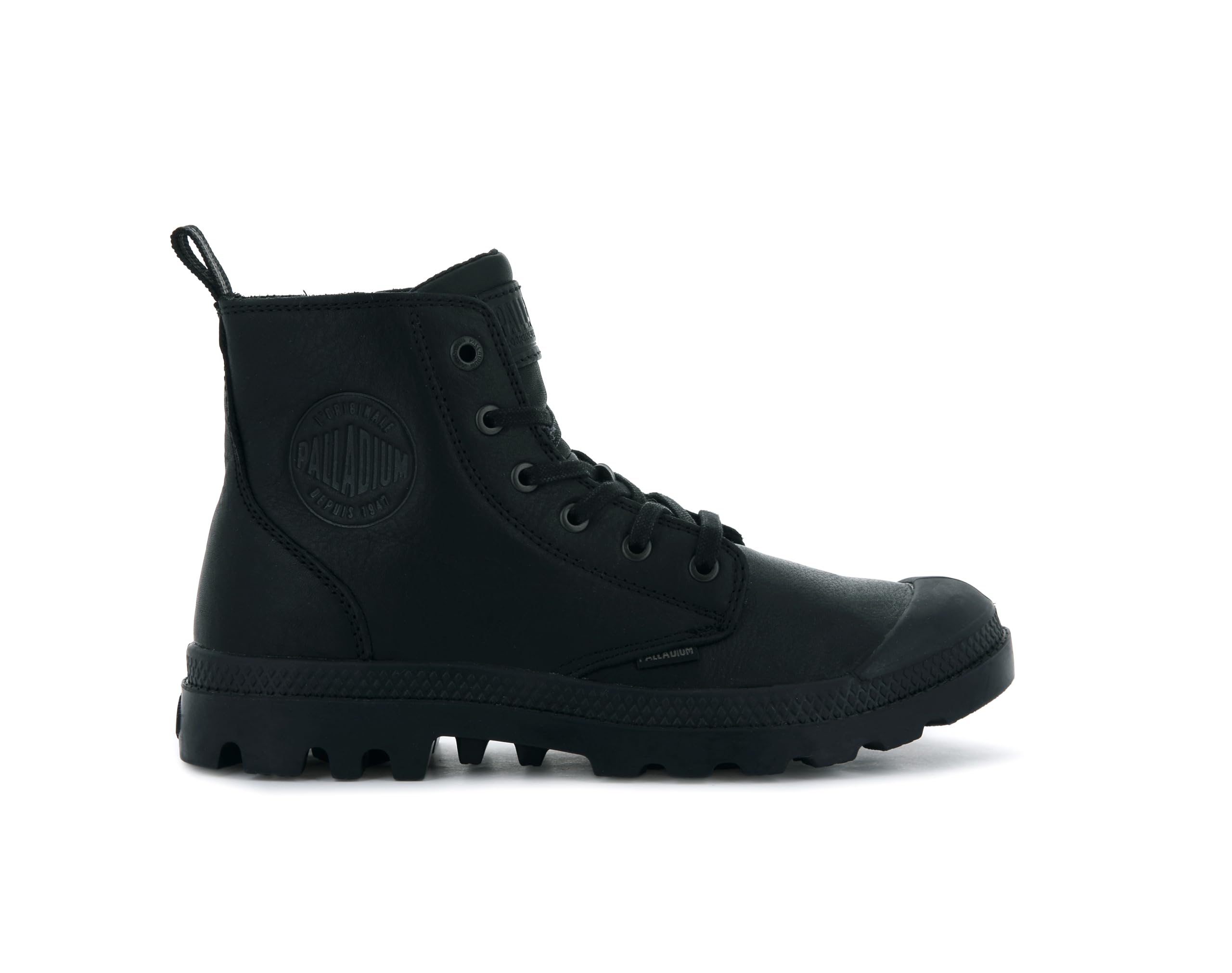 Palladium Pampa skórzane botki z zamkiem błyskawicznym